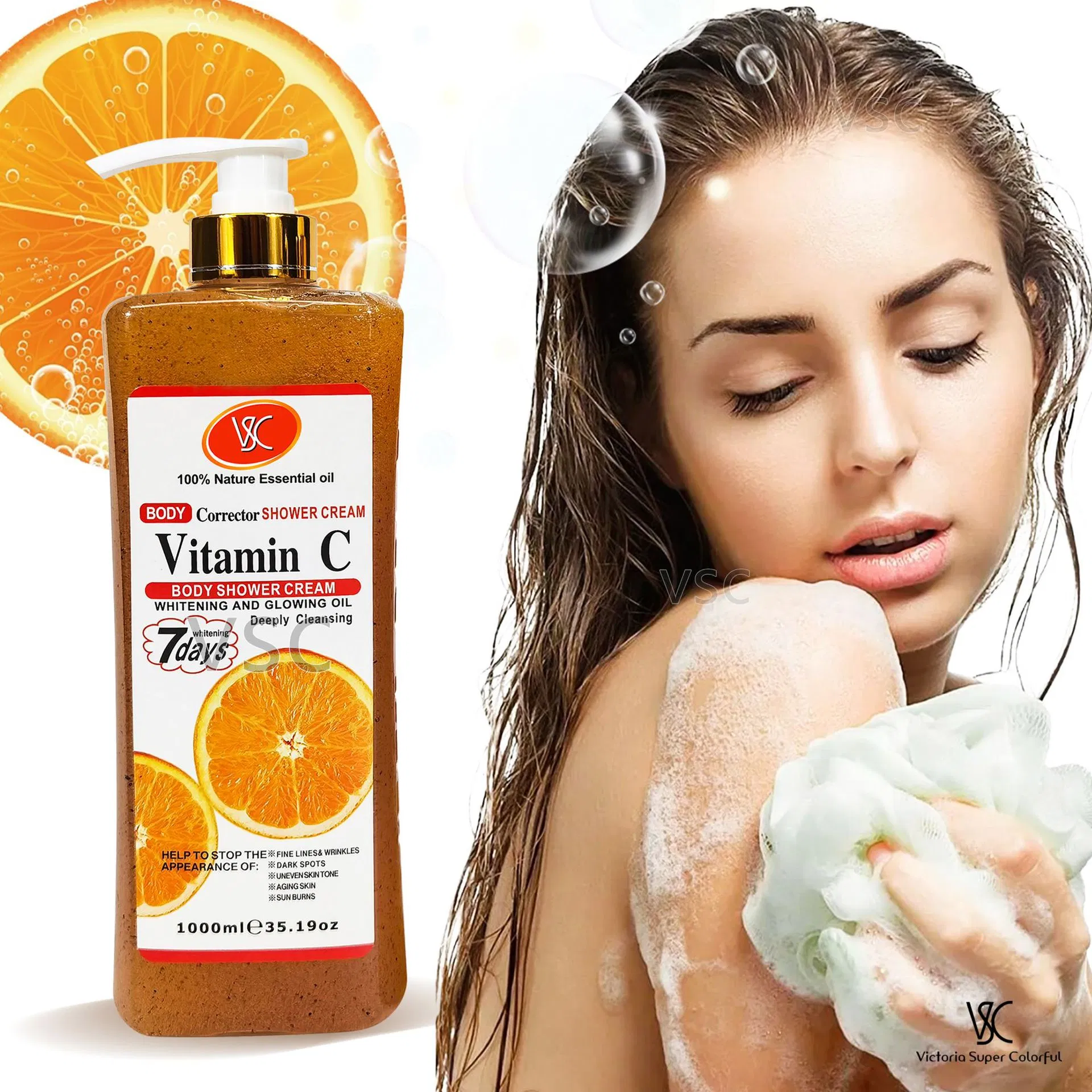 Gentle Cleansing Moisturizing Nourishing Skin Papaya Scrub Shower Gel Body Wash