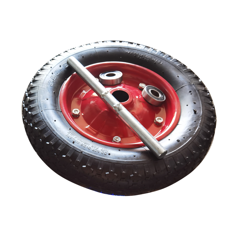 Hautine Rubber Wheel with Pneumatic Tire and Axle