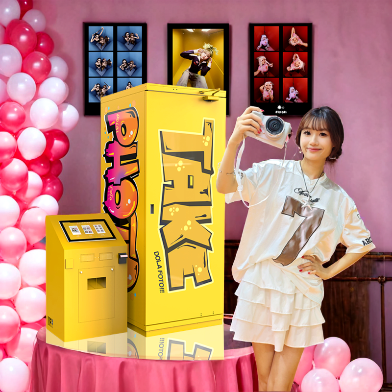Photo Booth Passport Photo Printer Software and Custom Logo Korean Multi-Device Support Vending Machine