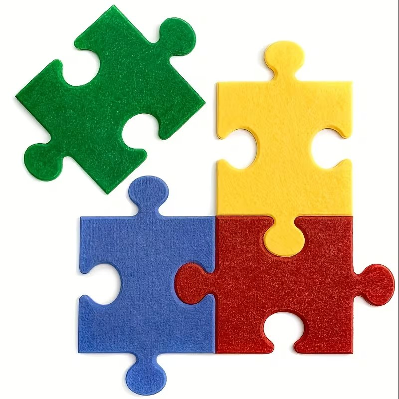 Custom Interlocking 3D Puzzle Floor Mat, Rainbow Puzzle Felt Mat for Home Decoration