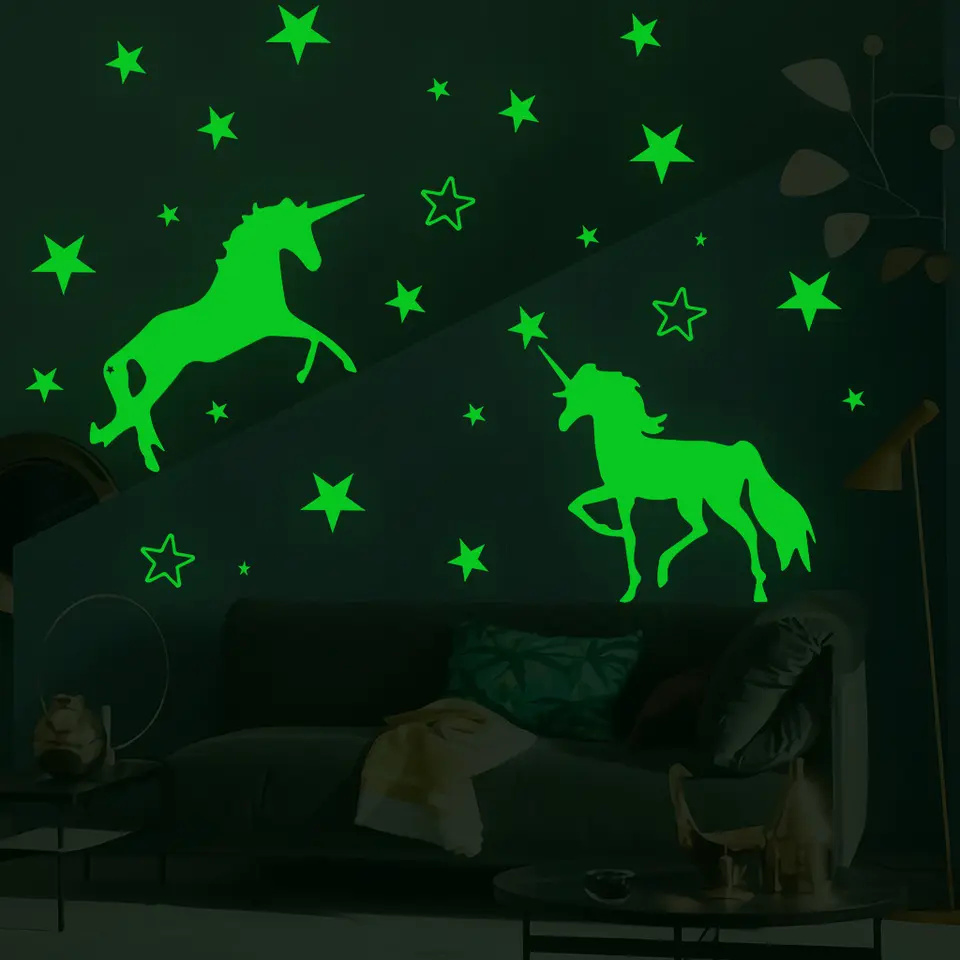 Baby Room Wall Decorative Space Glow in The Dark Stickers Ceiling