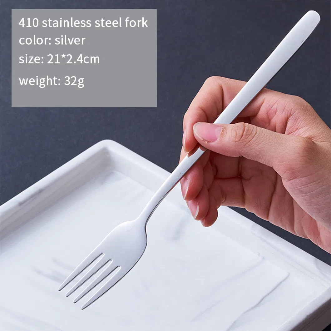 High Quality 410 Stainless Steel Knives Forks Spoons Silverware Mirrored Restaurant Cutlery Gold Flatware