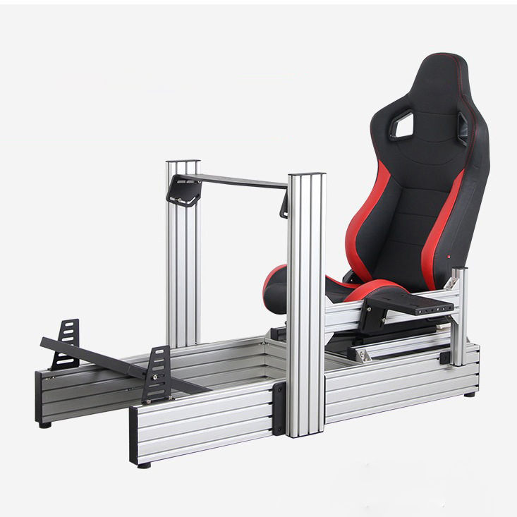 China Manufacturer Plus Version Racing Game Chair Industrial Aluminum Profile Simulator Steering Wheel Seat Bracket
