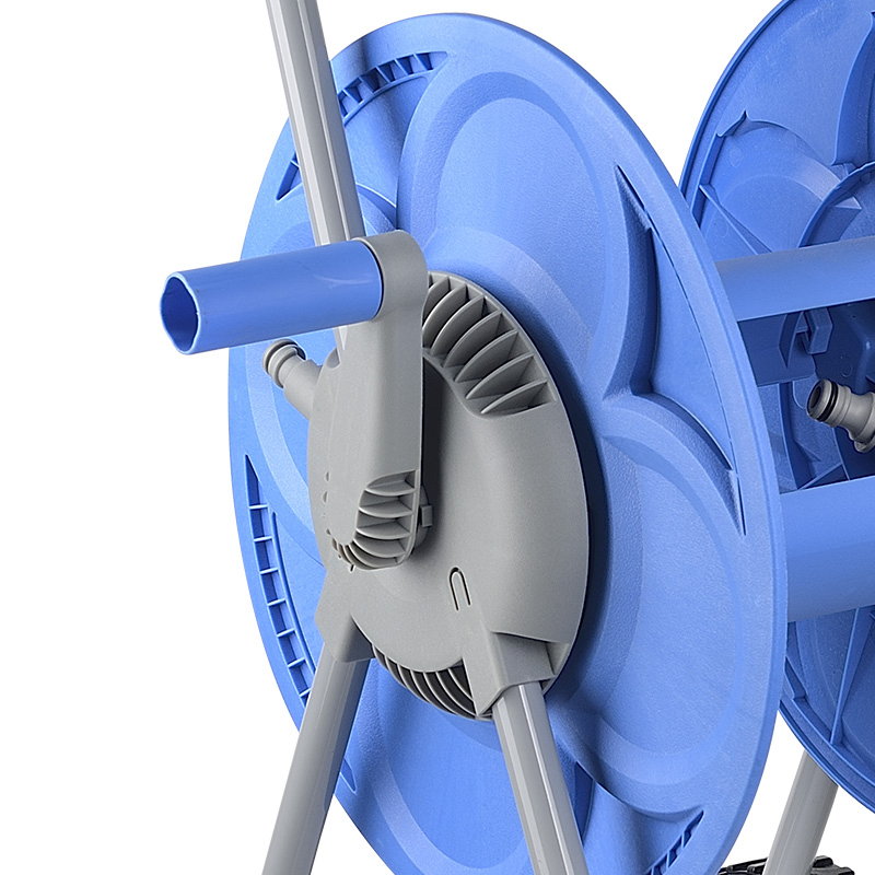 Gartenkraft 60m 1/2" Metal Trolley Garden Hose Reel Cart