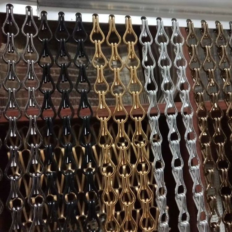 Metal Chain Link Wire Mesh Metal Curtain Decoration Patterns for Room Wallpaper Screen Design Door Curtain