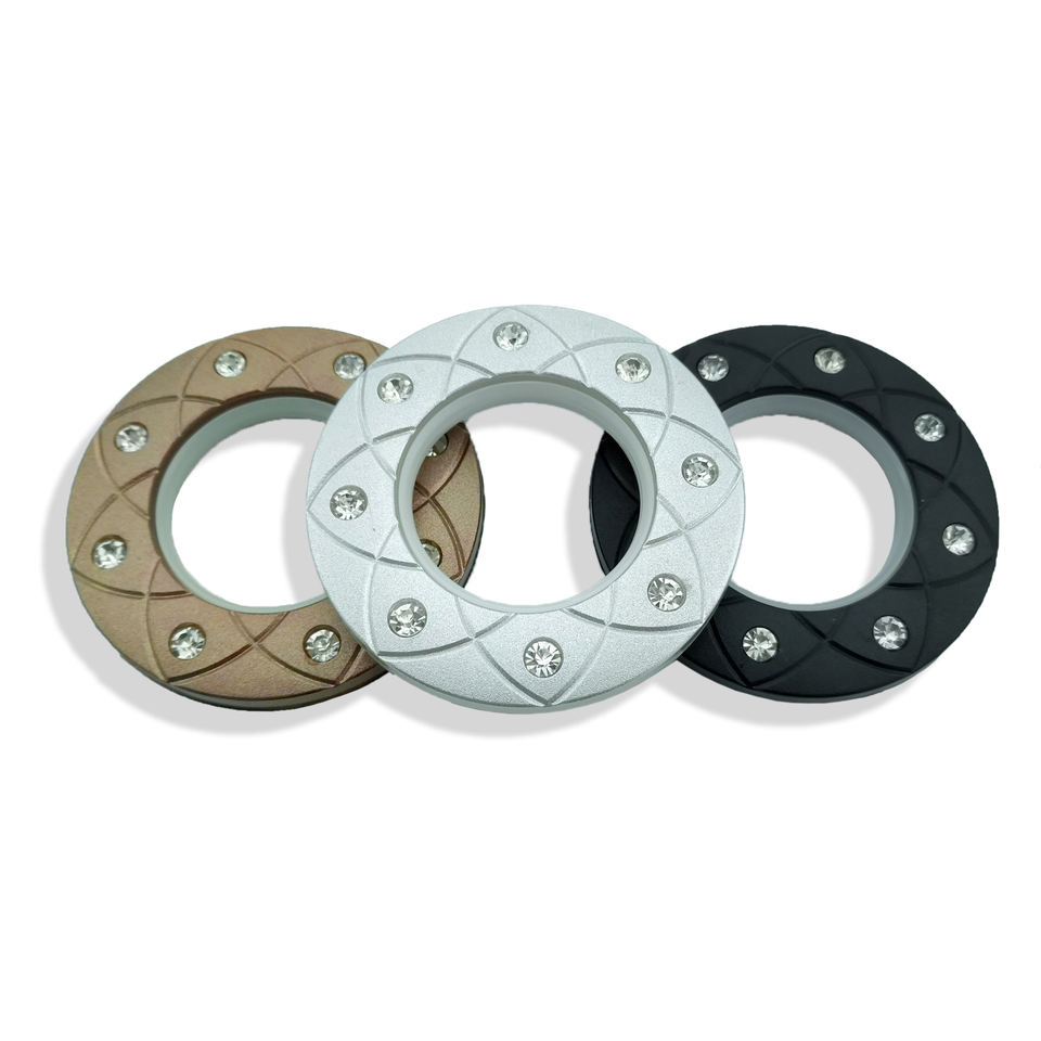 Good Quality 80 mm Crystal Lotus ABS Curtain Ring Unique and Novel Delicate Curtain Ring