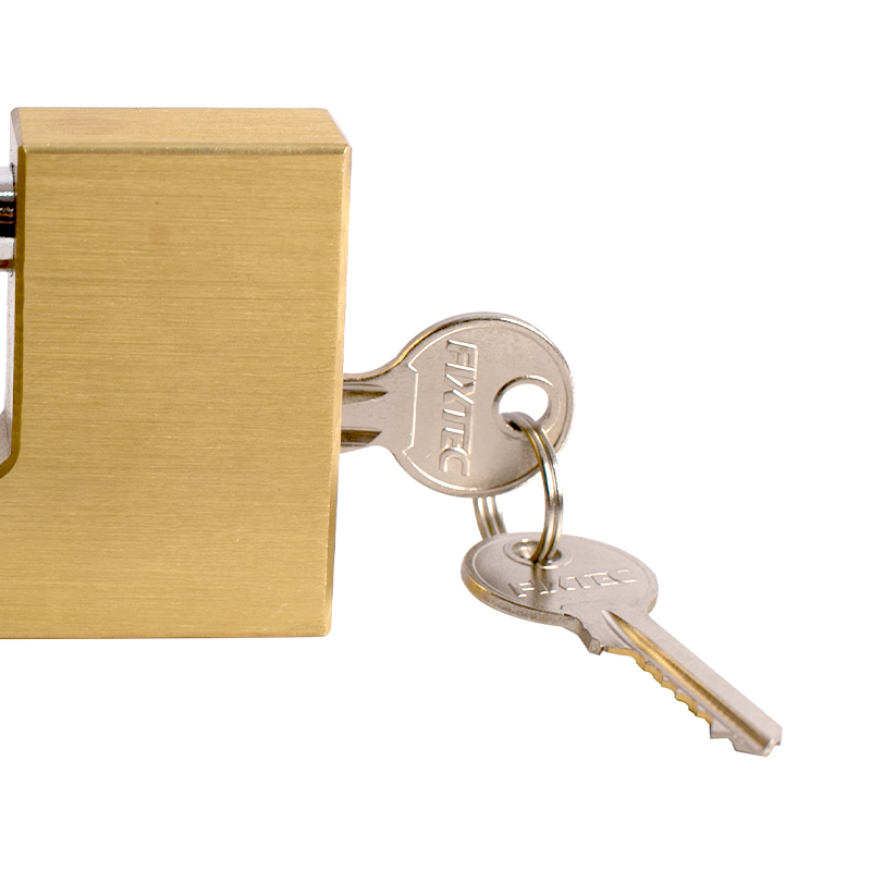 Fixtec China Padlock 60mm/70mm/80mm/90mm Industrial Quality Padlock Brass Block Padlock