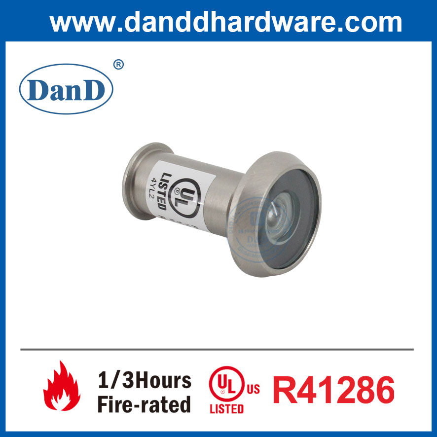 UL Fire Rated Durable Using Brass Door Viewer Cover Magnifying Peephole Hardware