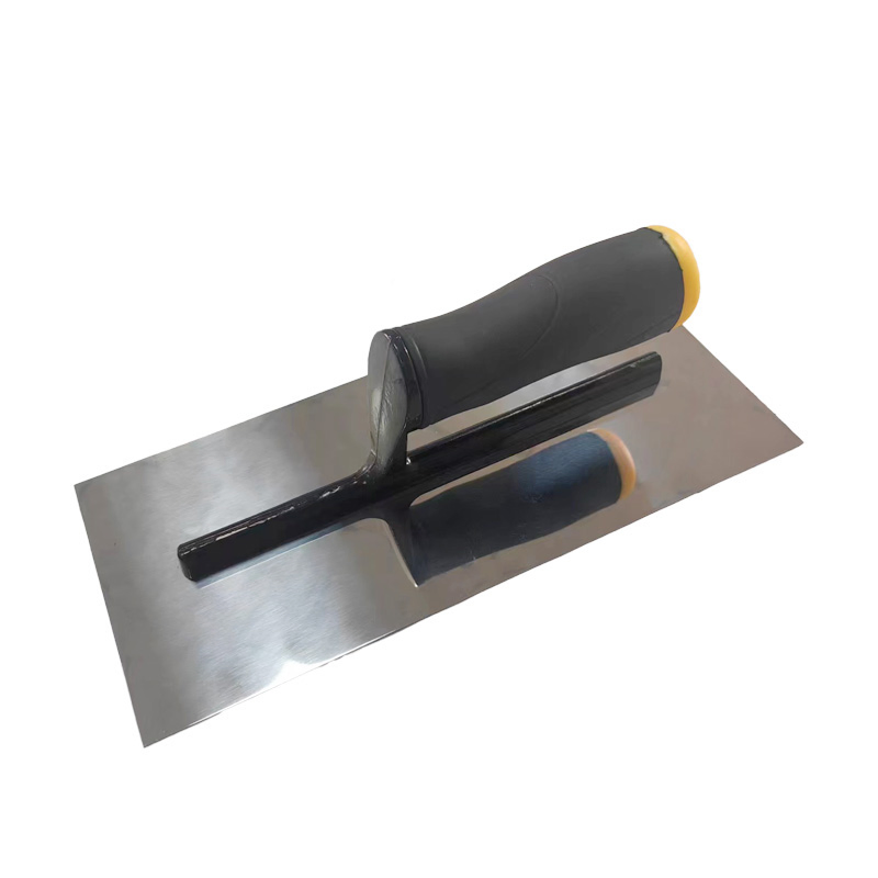 Finishing Plaster Bricklaying Rubber Handle Concrete Trowel Tools Plastering Carbon Steel Trowel