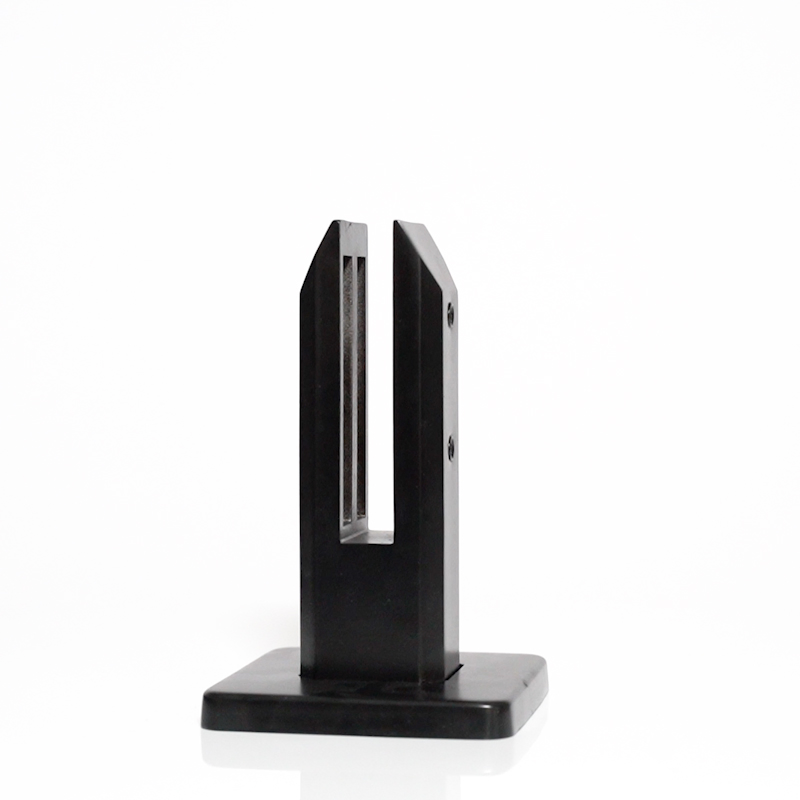 High Quality Matt Black Square Base Glass Pool Fence Spigot