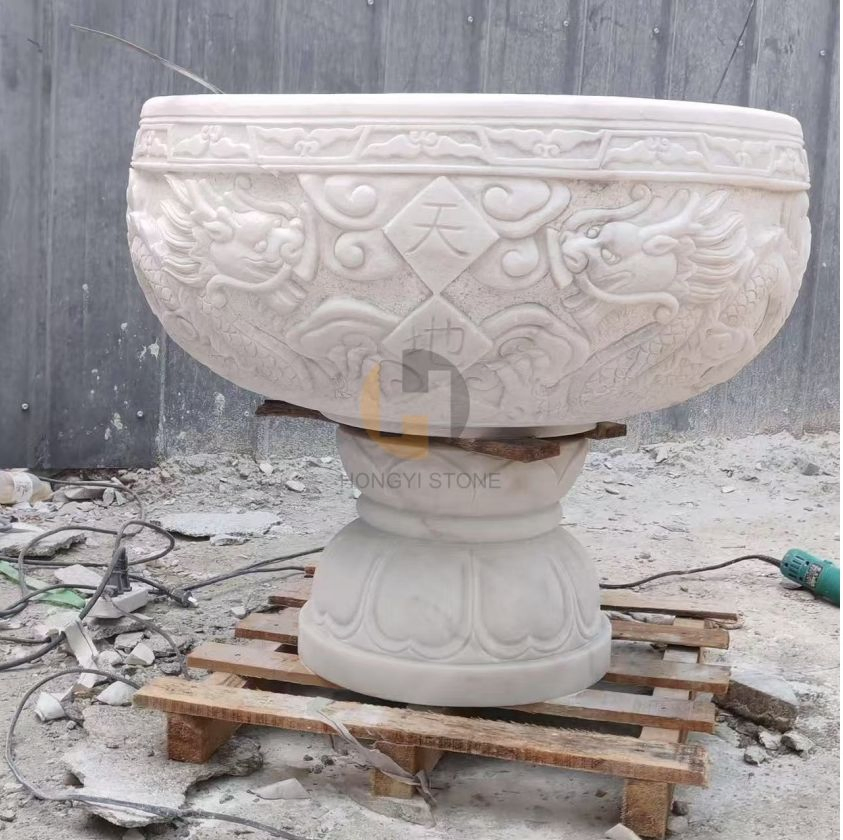 Nature Granite and Marble Flower Pots/Planter Urns for Garden Decoration