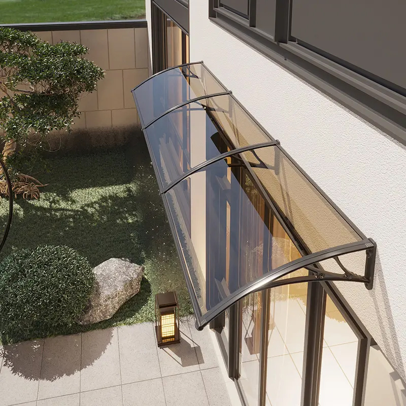 Metal Aluminum Bracket Polycarbonate Door Canopy Awning for Balcony Window Canopy Custom Awning