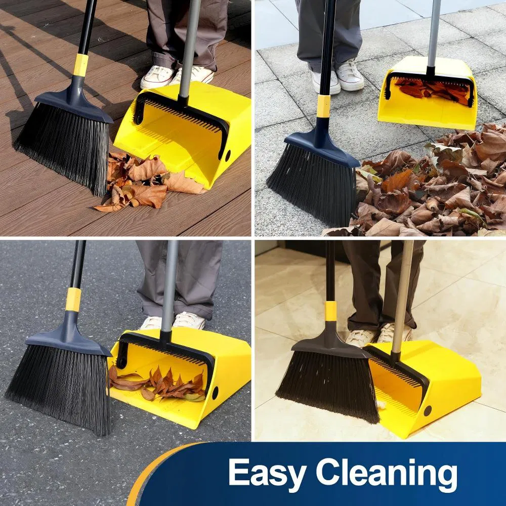 Eco-Friendly Long Handle Broom and Dustpan Set for Effortless Cleaning