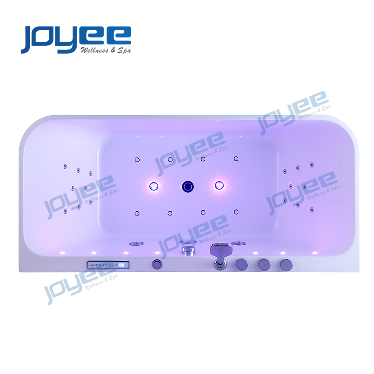 Угловая гидромассажная ванна Joyee с LED-подсветкой и джакузи