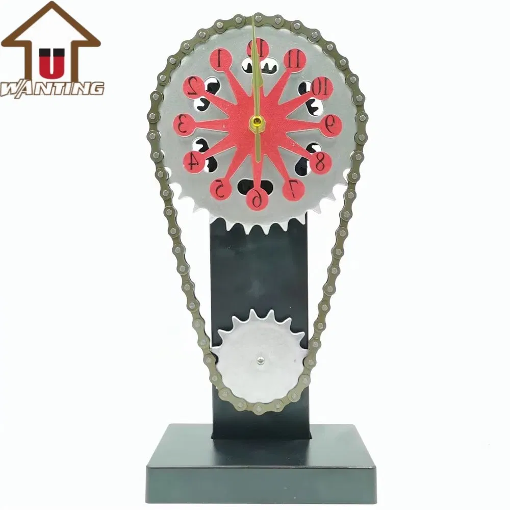 Exquisite Personality Creative Black Gear Chain Clock Resin Craft Home Decoration Gift