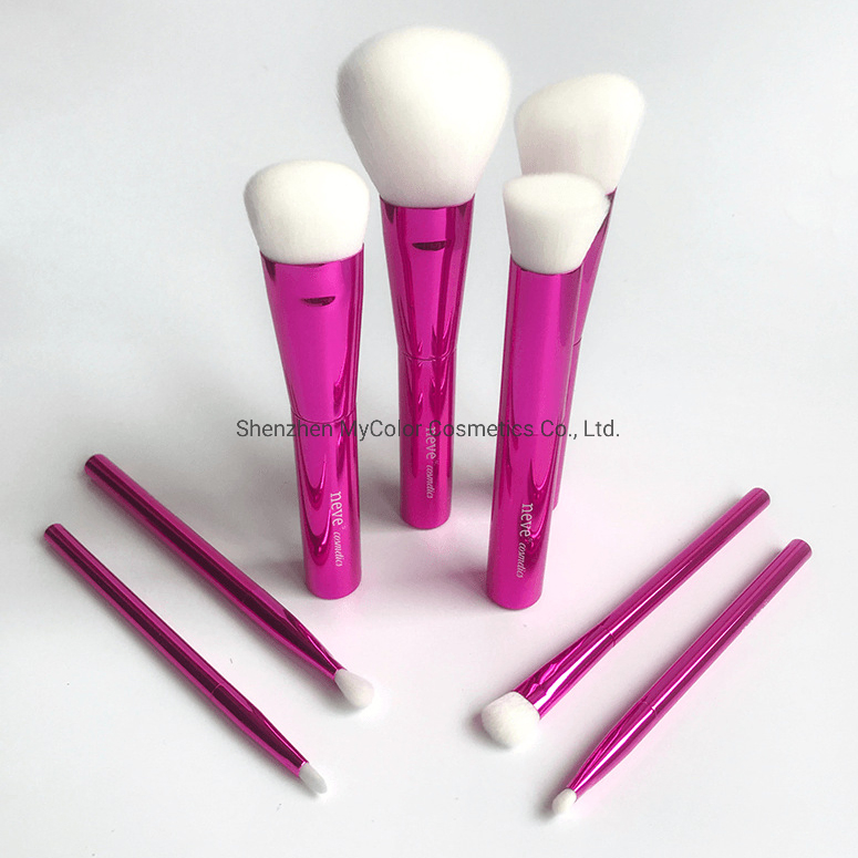 China Factory Customised Purple 8PCS Make up Brushes Set Portable for Travelling