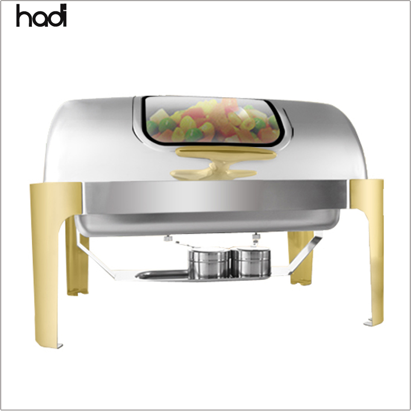 Hadi 9-Liter Stainless Steel Food Warmer Rectangular Chaffing Dishes Hotel Restaurant Buffet Hot Pot Best Sale