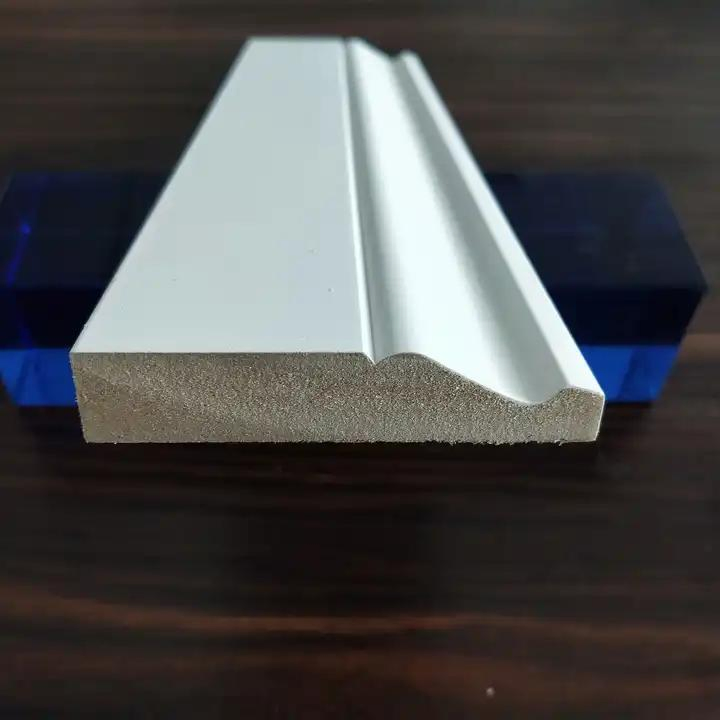 White Primed Baseboard Moulding Skriting Wood Baseboard OEM & ODM Wood Mouldings Millwork White Primed Decorative Wall Trim Baseboards Skirting Boards