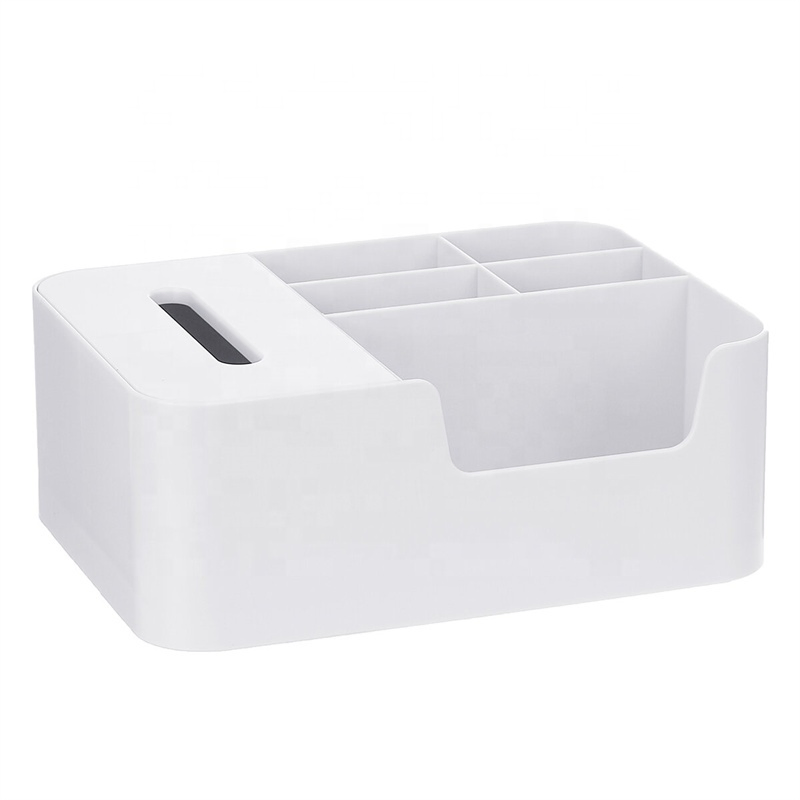 Factory Top Sale Nordic Style Household Gadget Remote Control Storage Box Tissue Box with Bamboo Lid