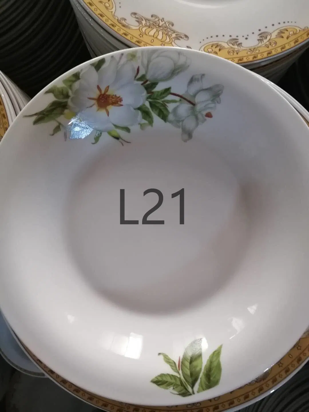 9.2"Soup Plate Cheap Decal Porcelain Ceramics Tableware