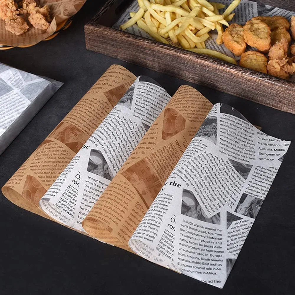 Custom Baking Paper Greaseproof Tissue Burger Sushi Cake Sandwich Flowers Gift Papers