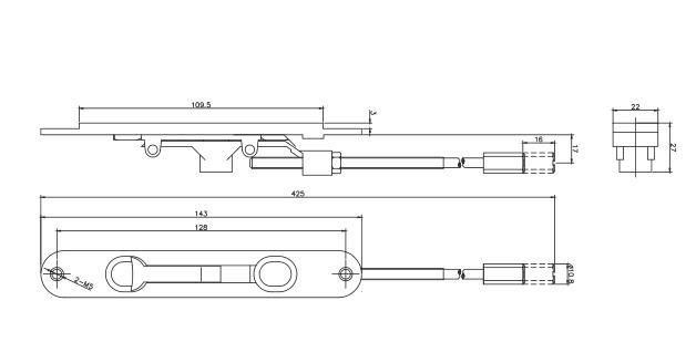Hot Sale Aluminum Zinc Alloy Vertical Lock Flush Door Bolt Mx506