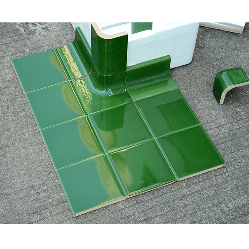 Kitchen Bathroom Wall Dark Green Color Decorative Waist Line Border Tile