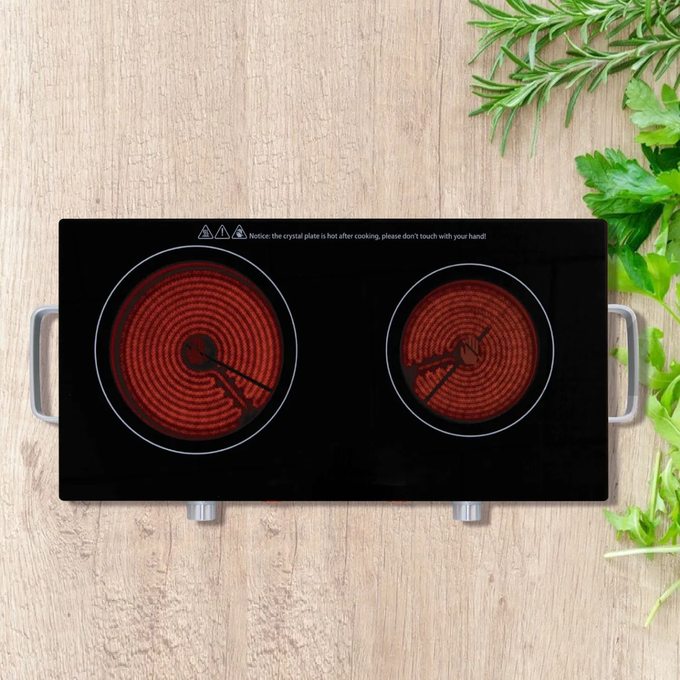 2000W Smart Kitchen Stainless Steel Sense Touch Infrared Cooker in 220V