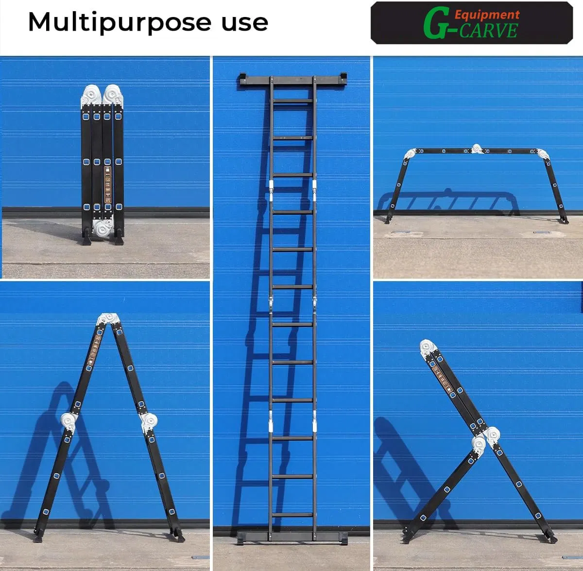 En131 5.8meter 150kg Heavy Duty Aluminium Ladders 4*5 with Multipurpose