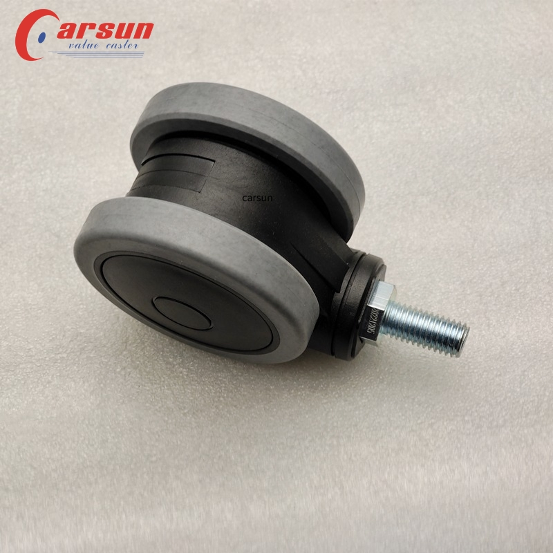 Thread Stem Castors 3 Inch Double Wheel Conductive Medical Casters Special Casters for Hospital Equipment and Instruments