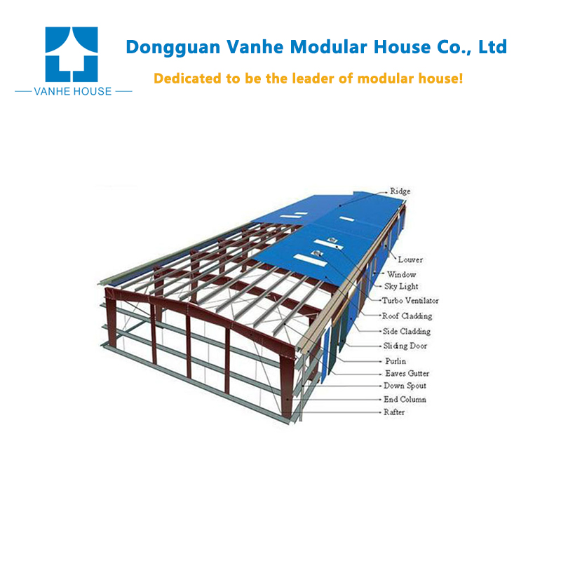Modern Prefab Steel Structure Construction Material Building Prefabricated Warehouse/Workshop/Aircraft Hangar/Office/Building