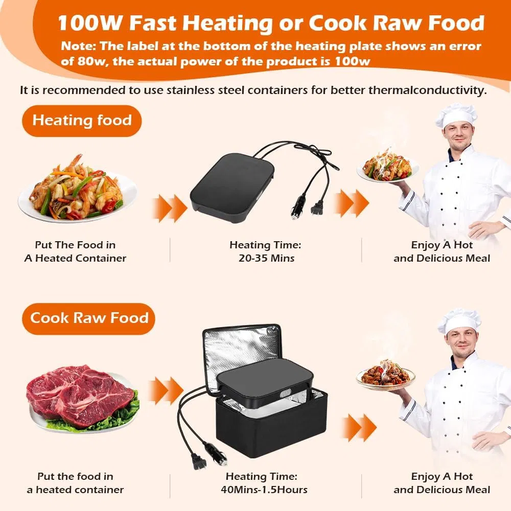 80W Electric Food Warmer Lunch Box for Different Kind of Food Containers