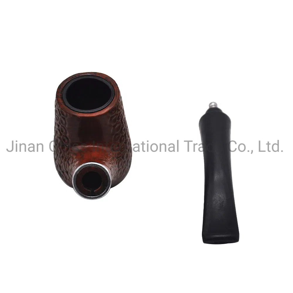 Classic Carved Wooden Smoking Pipe Tobacco Accessory Traditional Style Natural Handmade Cigar Pipe Curved Smoke Tools