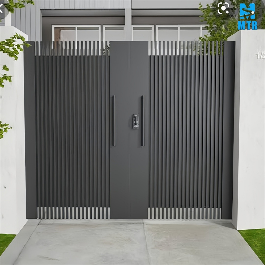 Aluminum Security Sliding Exterior Sliding Gate Applicable Contemporary Villa