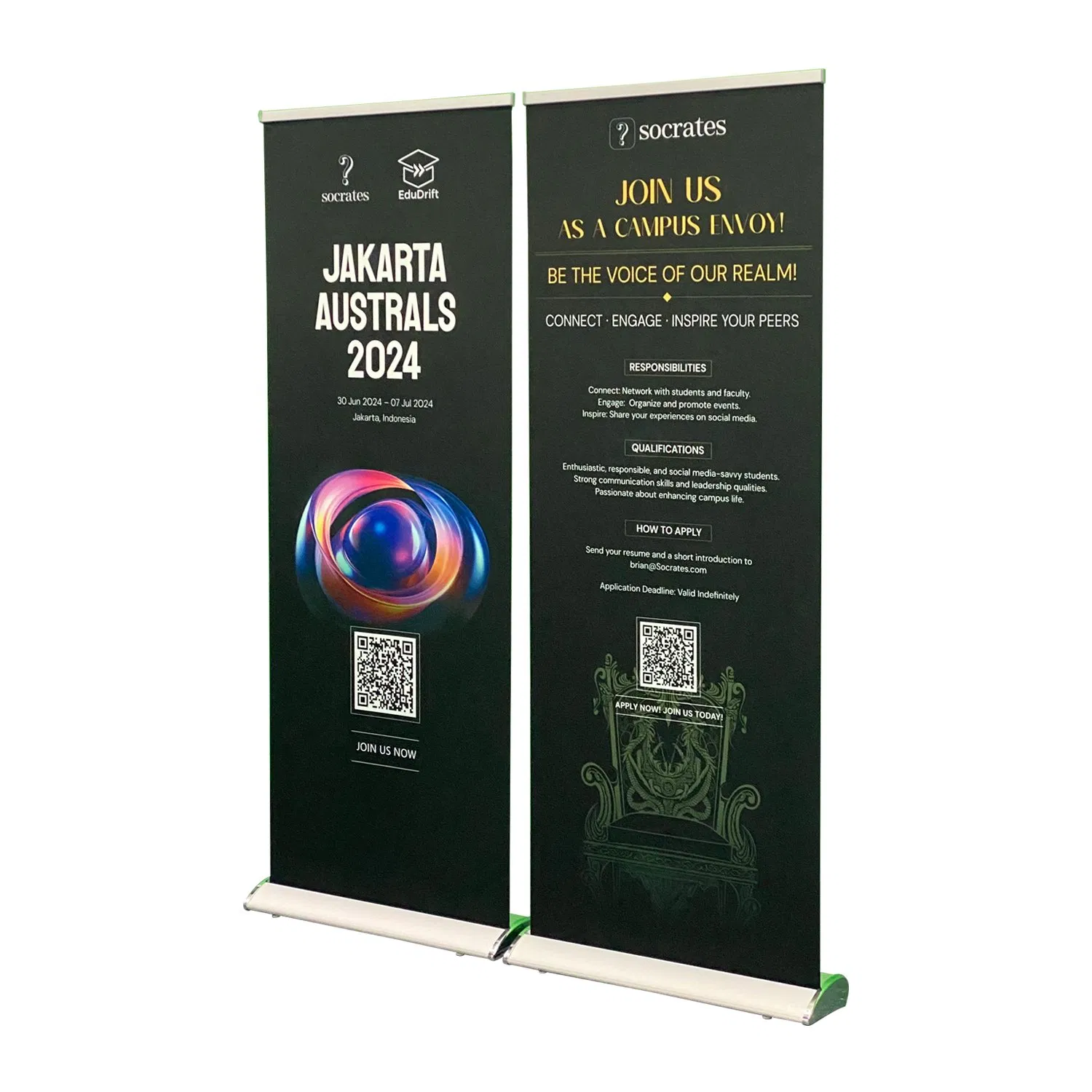 33½''x 80'' Heavy Duty Deluxe Premium Retractable Roll up Banner Stand Display Conference Display with Broadbase for Trade Show Exhibition Store Displays (Stand