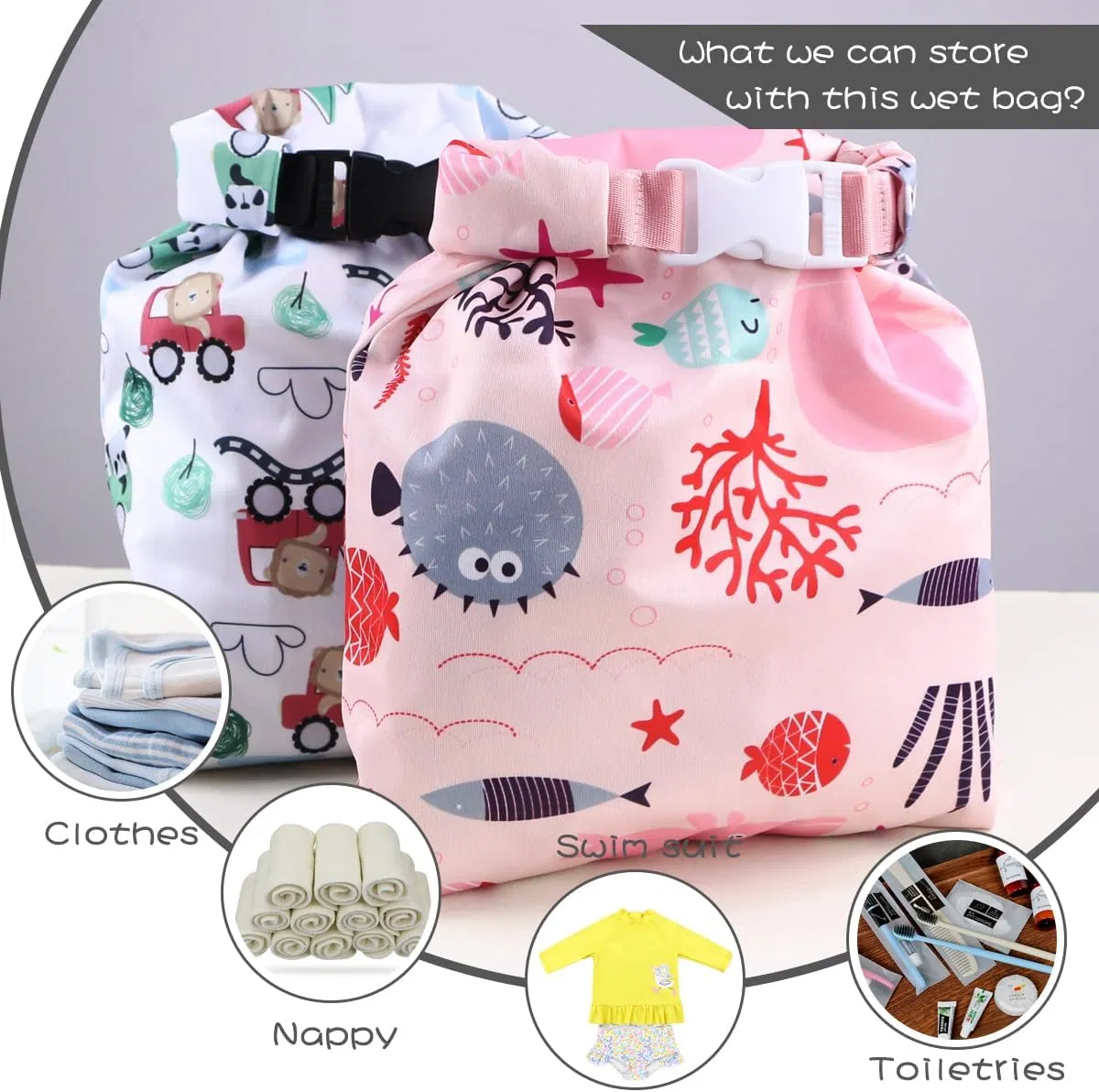 Custom Easy to Carry Wet Diaper Bags Cloth Diaper Bag