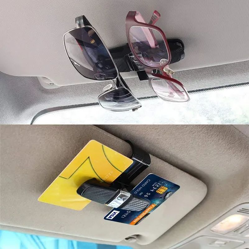 Universal Car Visor Sunglasses Holder Eyeglasses Mount with Ticket Card Clip Tg001_22