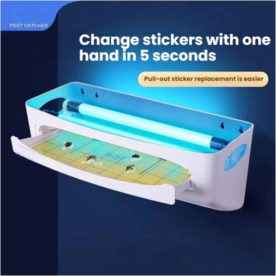 Indoor Ultraviolet Lamp Fly Trap ABS Material Electric Flying Insect Light Traps