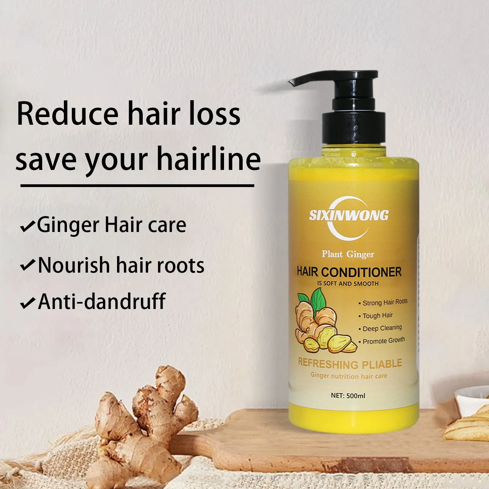 Beauty Cosmetics Hair Care Ginger Nourishes Roots and Moisturizes Hair Conditioner