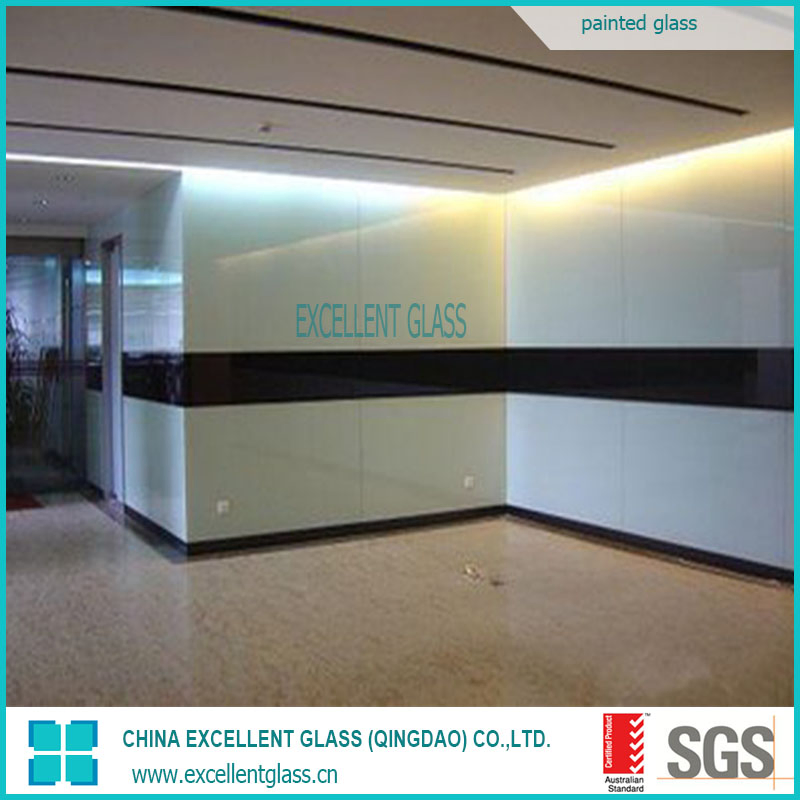 Painted Glass/Tempered Painted Glass/Splashback Kitchen/Wardrobe Door/Black /Tempered Lacquered Glass/Building Glass/Decorative Glass/Colored Painted Glass