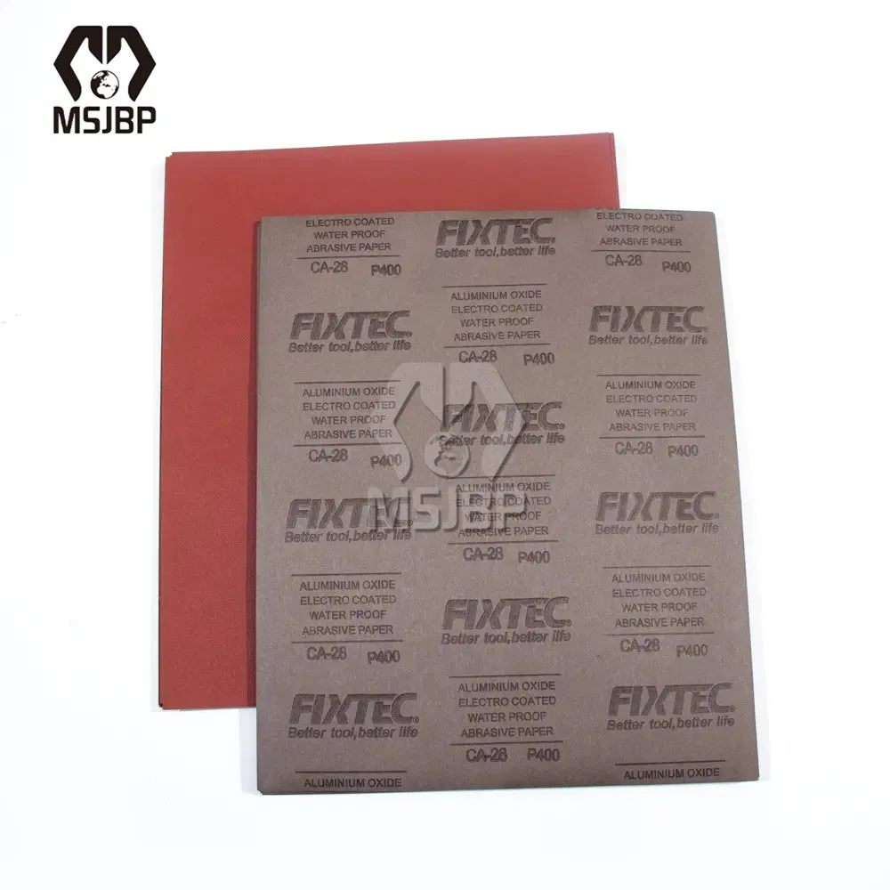 Водостойкая наждачная бумага Fixtec Red Aluminum Oxide