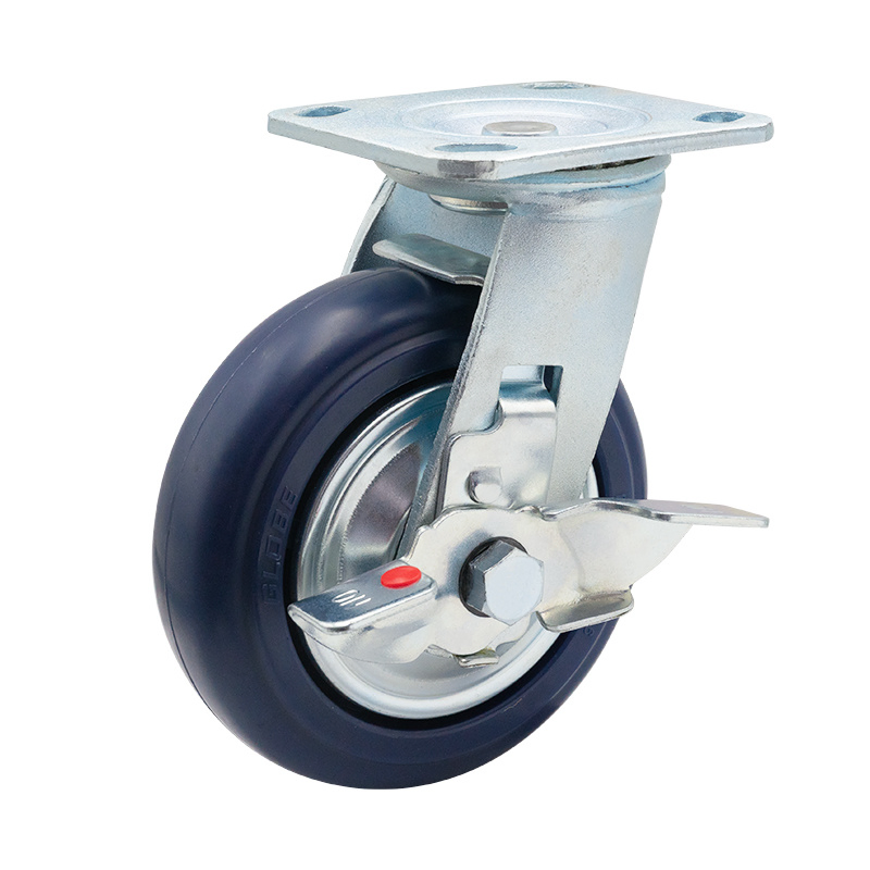 Flat Plate Mounted, High Load Capacity Castor Heavy Duty Industrial 2ton Ultra-High Load Caster Urethane Caster Wheels