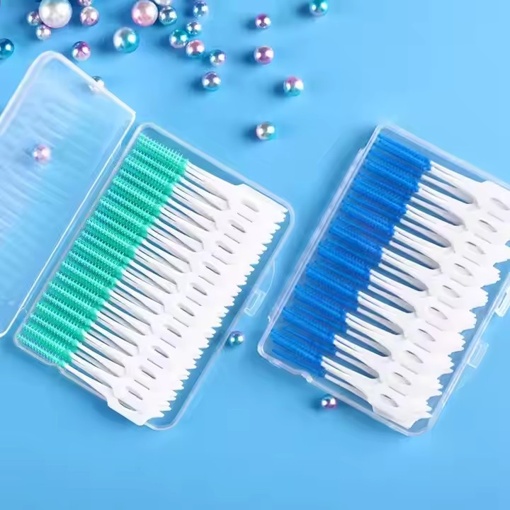 Customized Logo Disposable Dental Cleaning Interdental Brush Toothpick for Sale