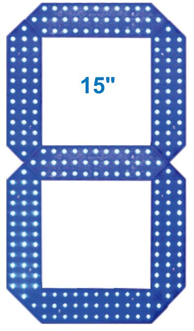 RoHS Approved 15 Inch Assembly 7 Segment LED Display with Waterproof for Outdoor or Semi-Outdoor Application