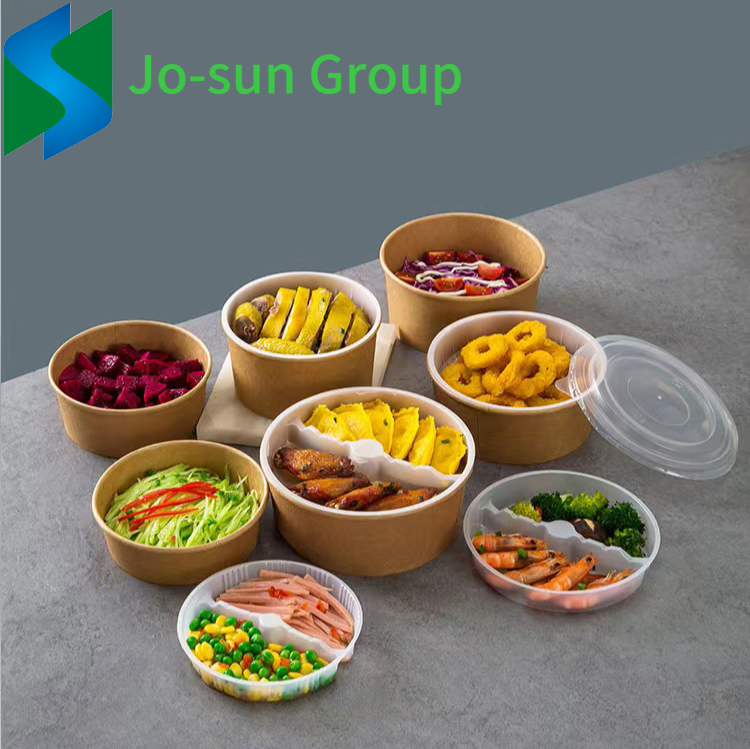 Personalized Food Grade Packaging Custom Printing Round Cardboard Disposasble Paper Bowl Paper Plate & Bowl with Lid