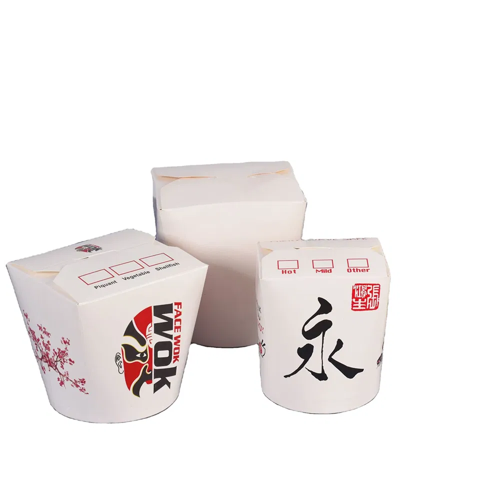 Disposable Packaging Custom Size Logo Printing 3oz 4oz 5oz 8oz 12oz 16oz Take Away Soup Salad Rice Fast Food Noodle Dessert Yogurt Paper Bowl Ice Cream Cup