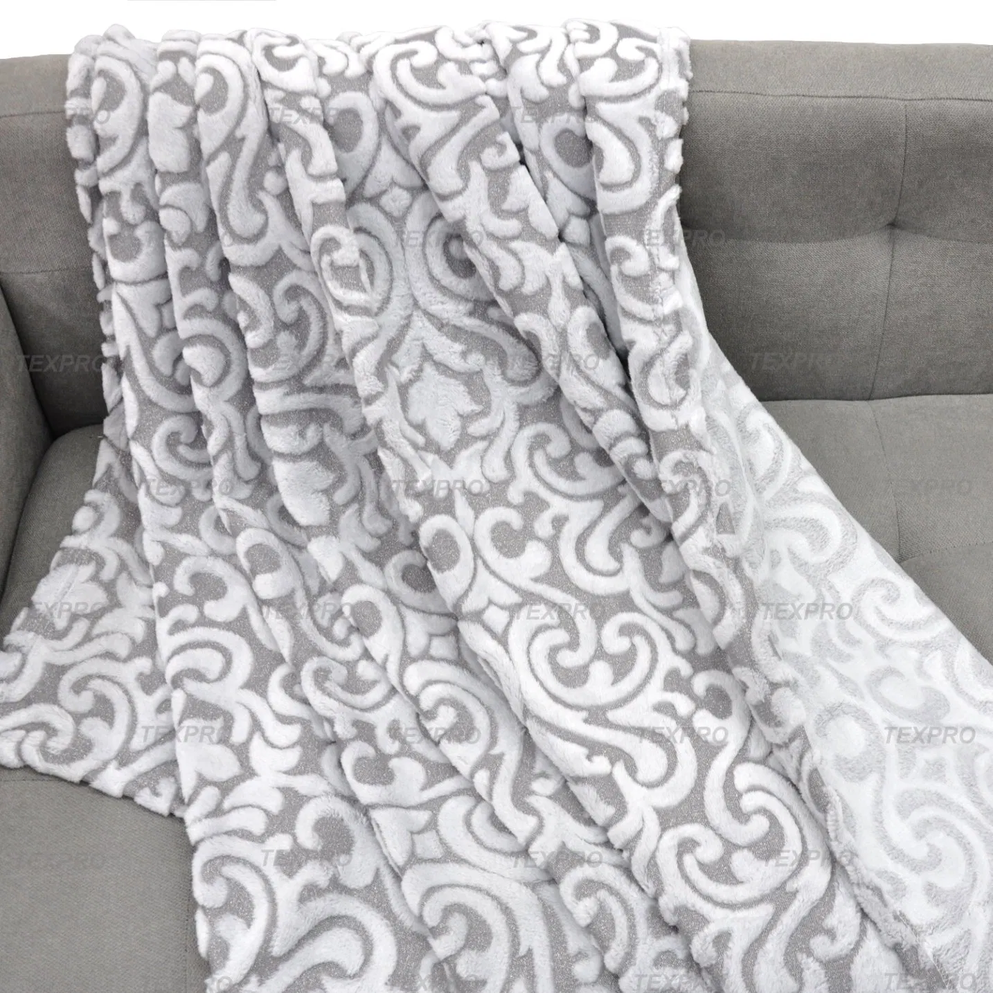 Soft Luxury Carved Flannel Fleece Blanket
