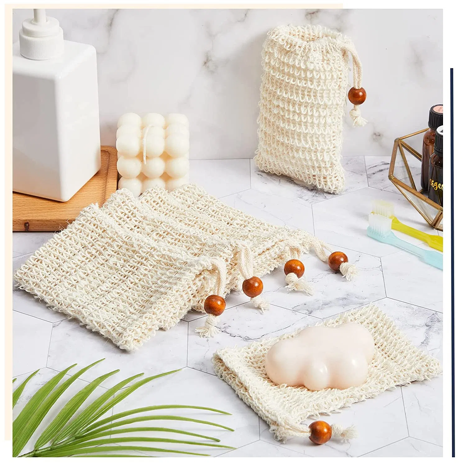 Sisal Soap Saver Bag Exfoliating Soap Pouch