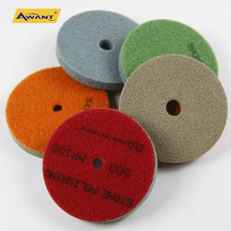 4 Inch 100 Grit Red Smooth Nylong Cleaning Pad for Stone Marble Granite