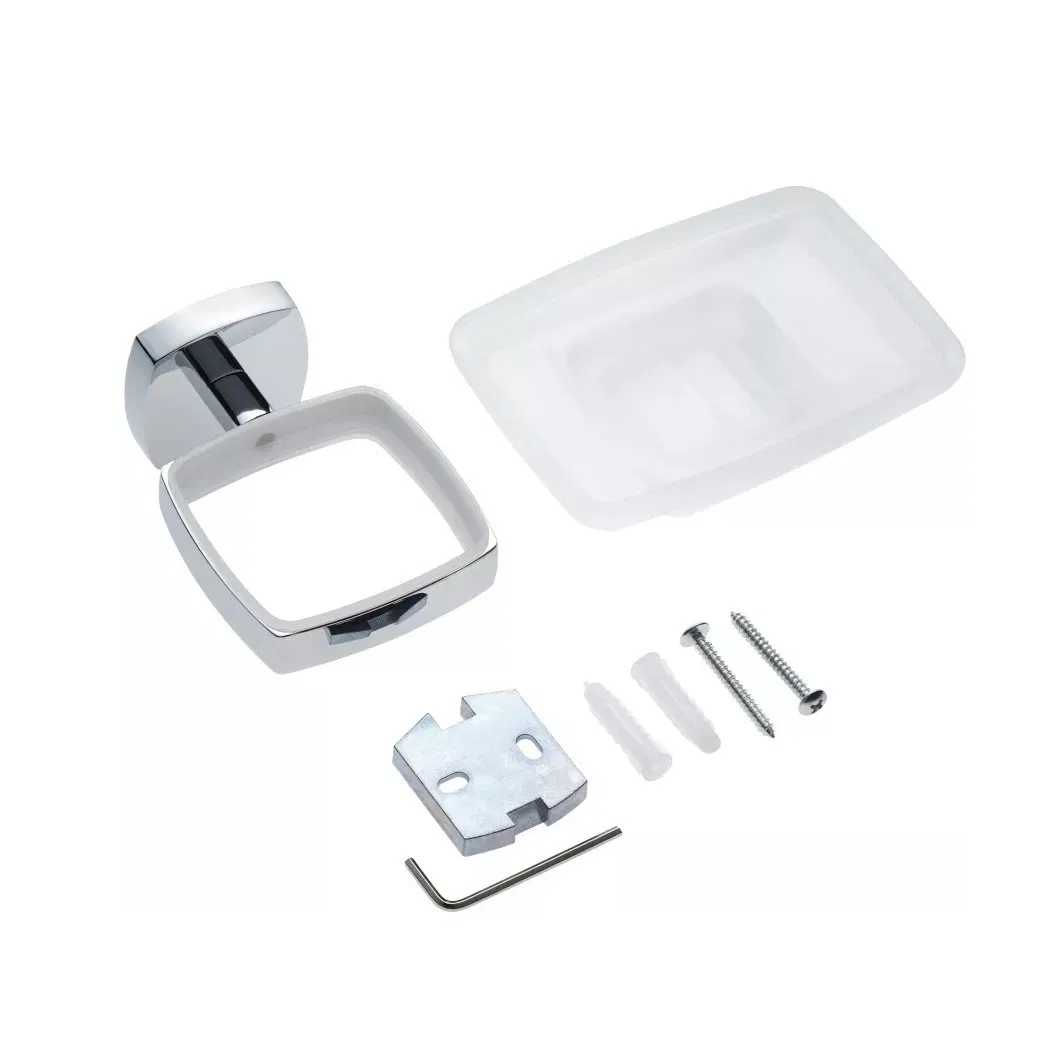 Настенная мыльница из цинкового сплава и стекла